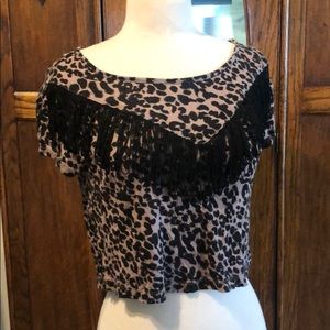 Fringed crop top XS